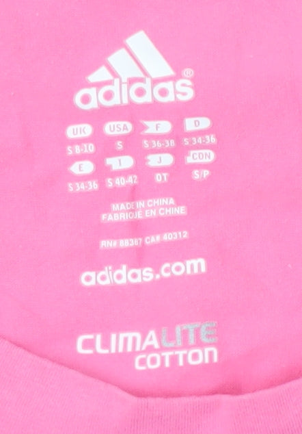 Adidas Women's Pink Tank Top, S, Moisture Wicking