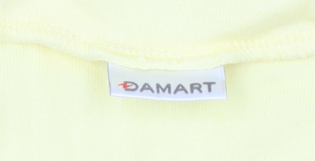 Womens UK Size L Damart Yellow Basic T-Shirt
