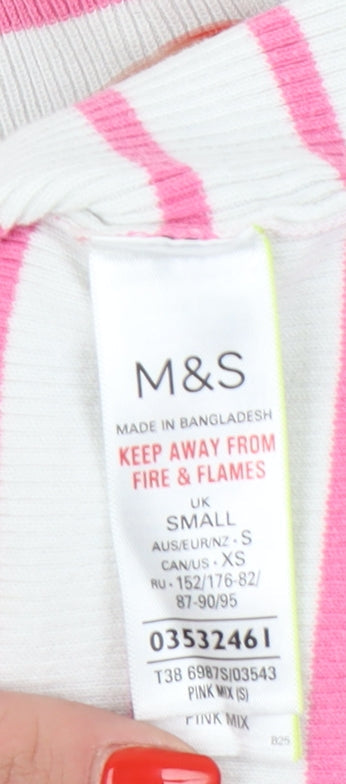 Womens UK Size S Marks and Spencer Multicoloured Basic Polo