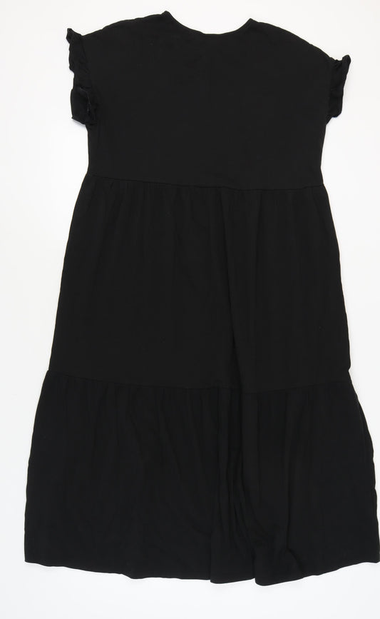 New Look Women's Black Short Sleeve Shift Dress