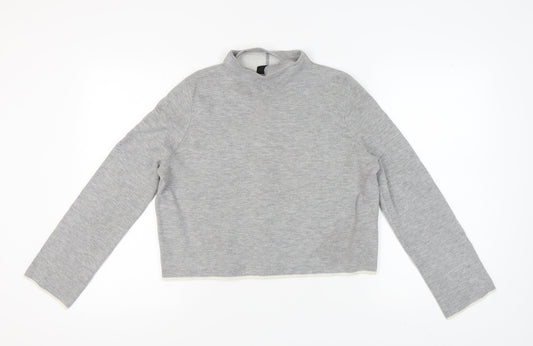 Womens UK Size 12 Topshop Grey Pullover Jumper