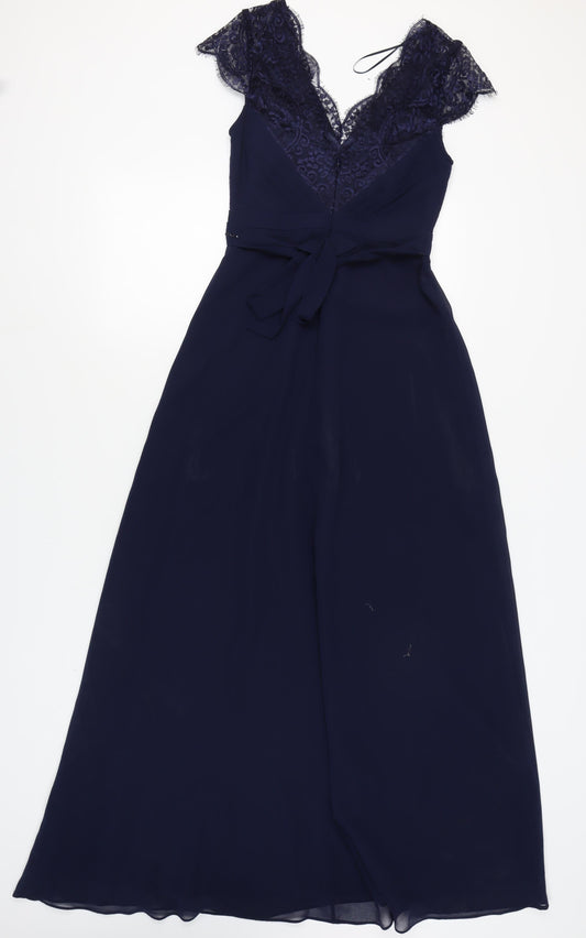 Monsoon Women's Blue Maxi Dress Size 8 Formal
