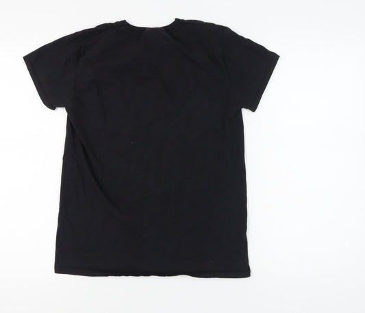 Mens UK Size M Fruit of the Loom Black T-Shirt