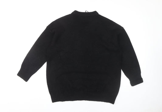 Womens UK Size S Bershka Black Pullover Jumper