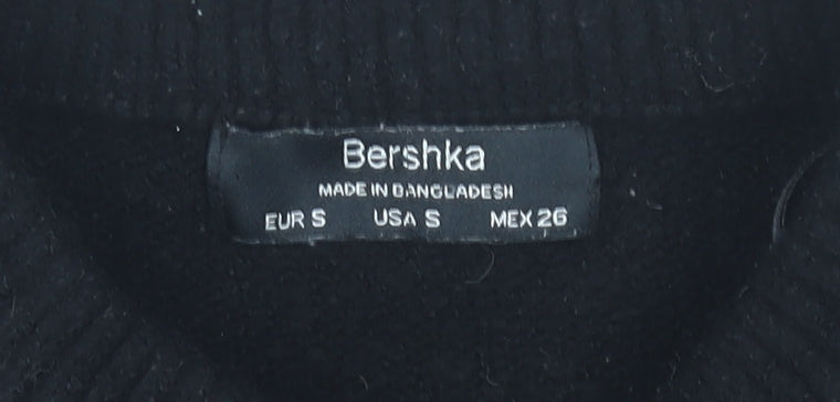 Womens UK Size S Bershka Black Pullover Jumper