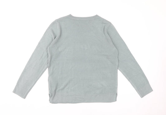 Womens UK Size 12 Marks and Spencer Green Pullover Jumper