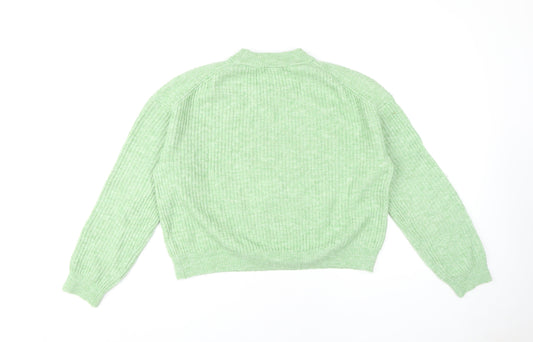 Womens UK Size XS Unknown Green Pullover Jumper