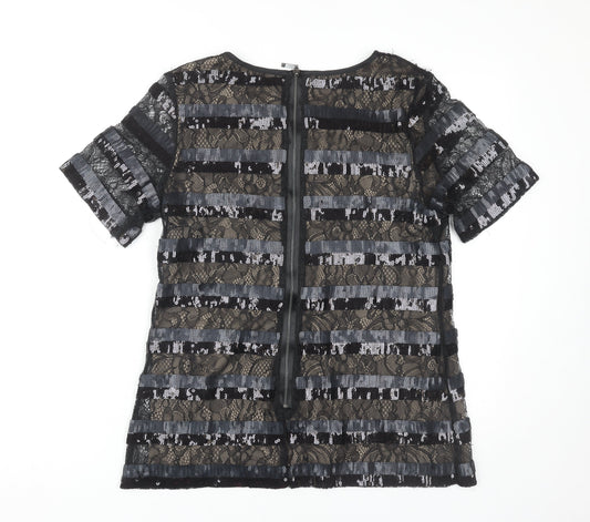 Womens UK Size 14 NEXT Black Basic Blouse