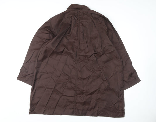 Linea Women's Brown Long Nylon Coat One Size