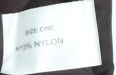 Brand and care label for Linea Women's Brown Long Nylon Coat One Size