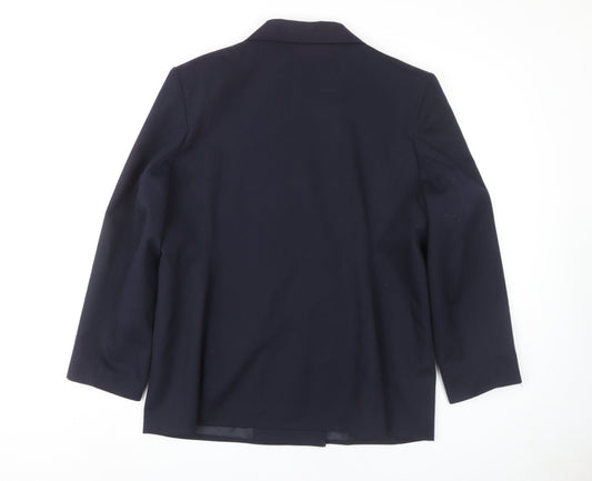 St Michael Women's Blue Single-Breasted Jacket UK 20
