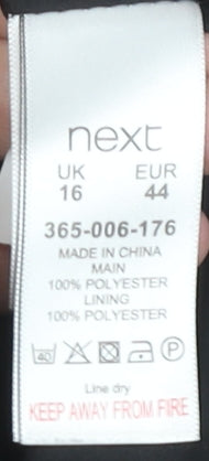 Next Women's Black Short Sleeve Shift Dress Size 16