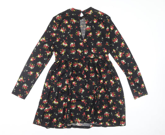 Miss Selfridge Women's Floral Black Dress Size 12