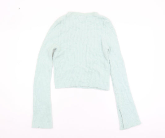 Womens UK Size 12 H&M Green Pullover Jumper