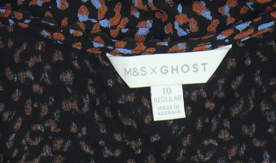 M&S Women's Multicoloured A-Line Animal Print Dress