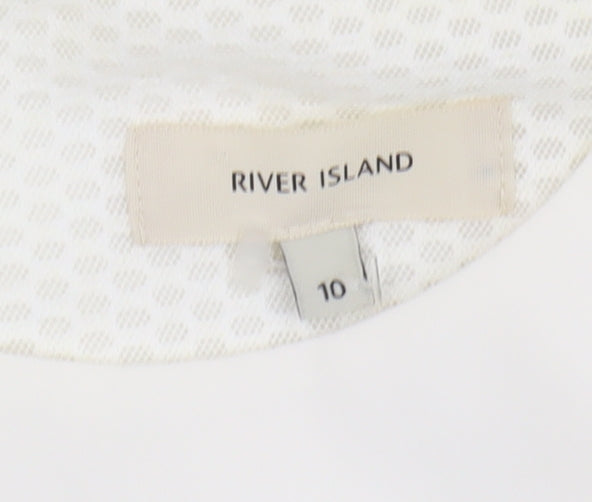 River Island Women's White Jumpsuit Size 10
