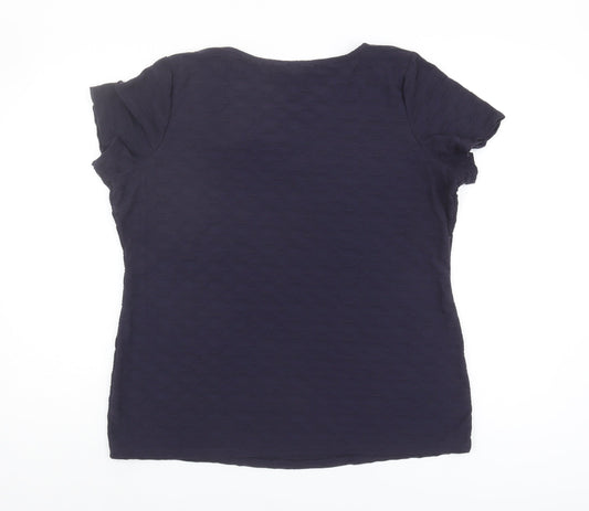 Womens UK Size 18 Per Una Blue Basic T-Shirt