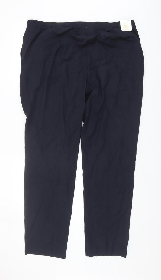 Marks and Spencer Men's Blue Trousers 42 L Classic Fit