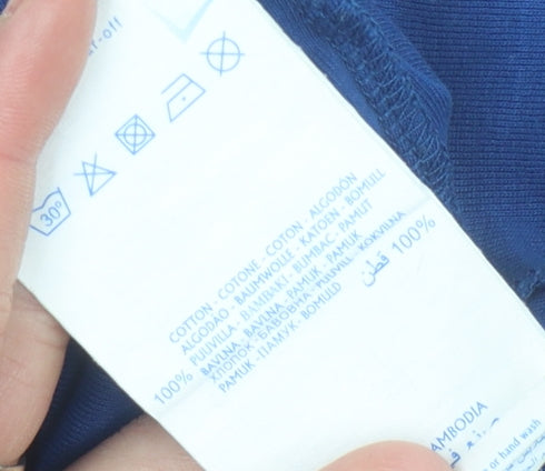 Champion Women's Blue Medium Cotton Basic T-Shirt