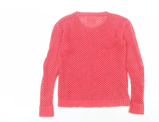 Womens UK Size 10 SoulCal & Co Pink Pullover Jumper