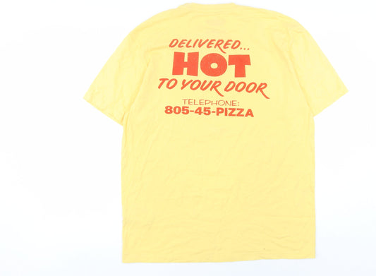 Pull & Bear Stranger Things Yellow Medium T-Shirt