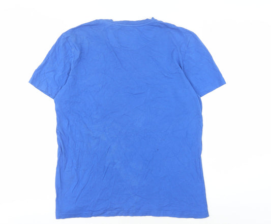 Lyle & Scott Men's Blue Medium Crew Neck T-Shirt