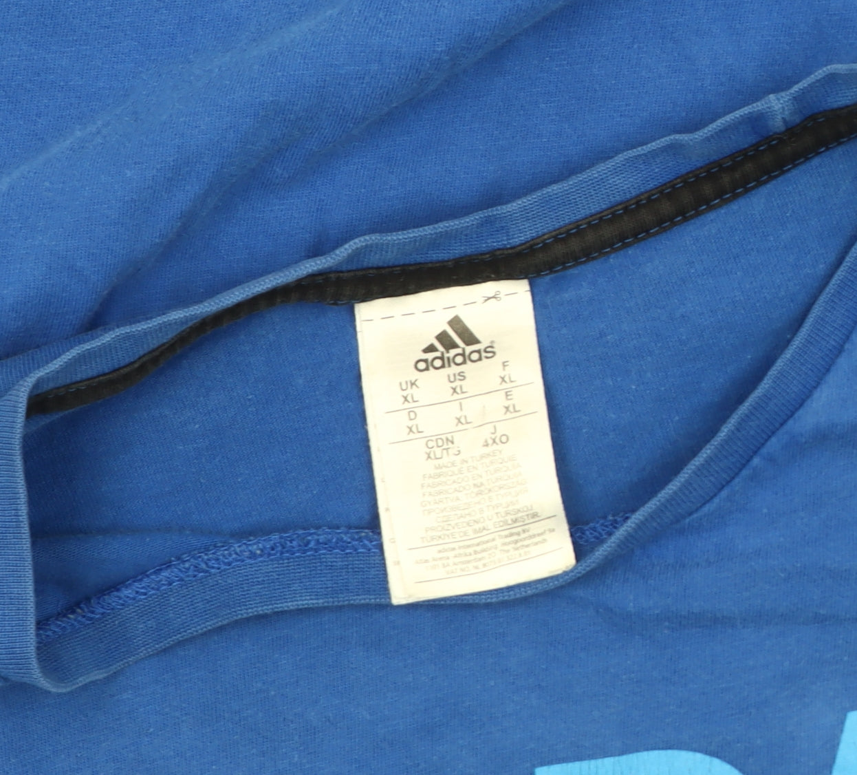 Adidas Men's Blue Graphic Print T-Shirt Size XL