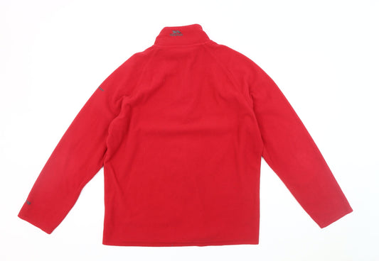 Trespass Mens Red Fleece Pullover Sweatshirt L