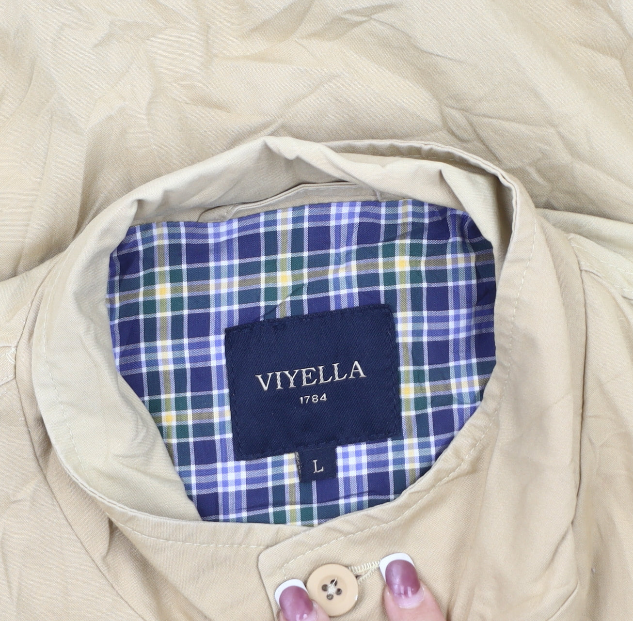 Mens UK Size L Viyella Beige Bomber Jacket