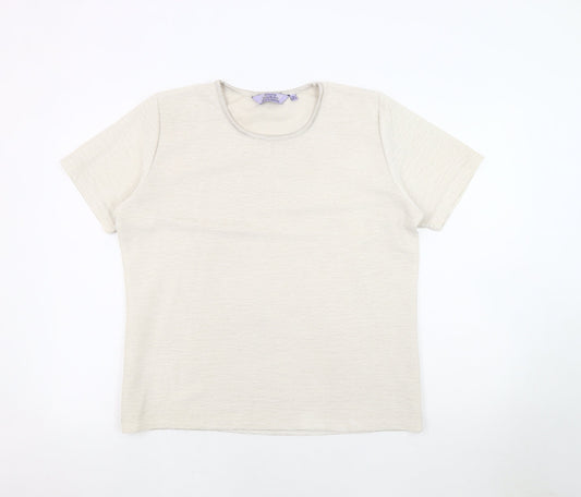 Honor Millburn Women's Beige Basic T-Shirt Size 14-16