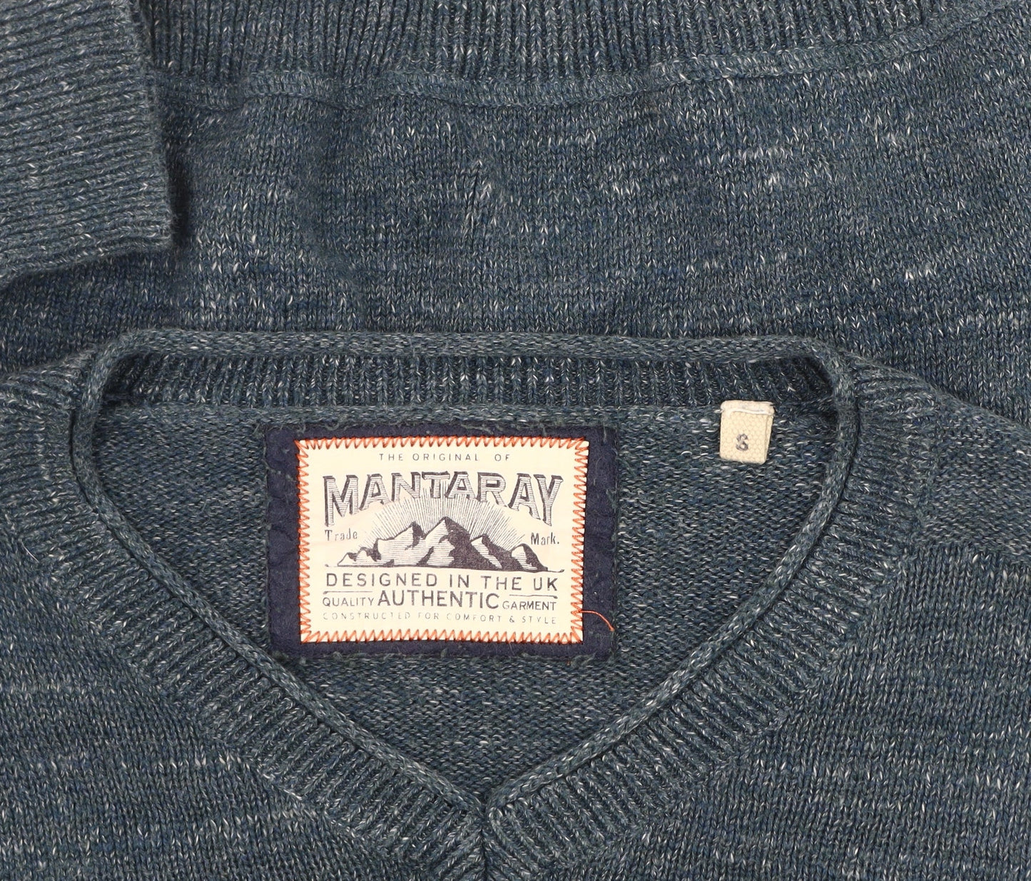 Mens UK Size S Mantaray Blue Pullover Jumper