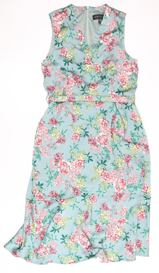 Mela London Women's Multicoloured Floral Wrap Dress