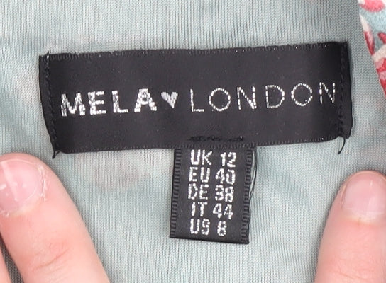 Mela London Women's Multicoloured Floral Wrap Dress