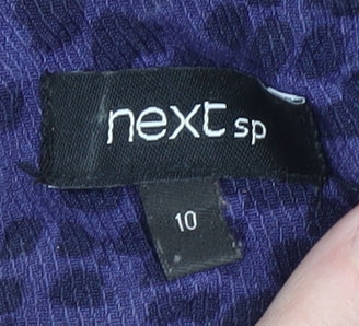 Next Women's Purple Long Sleeve Dress - Size 10