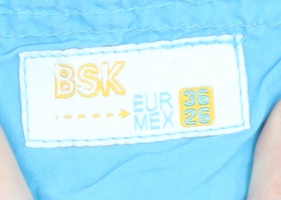 Bershka Women's Blue Striped Flared Trousers Size 8