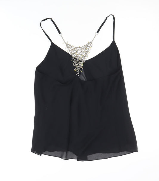 Womens UK Size 12 Marks and Spencer Black Camisole Blouse