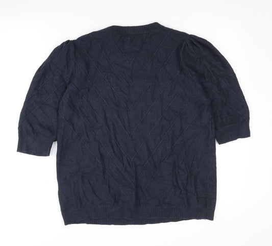 b.young Women's Blue Pullover Jumper, Size L, Casual Knit