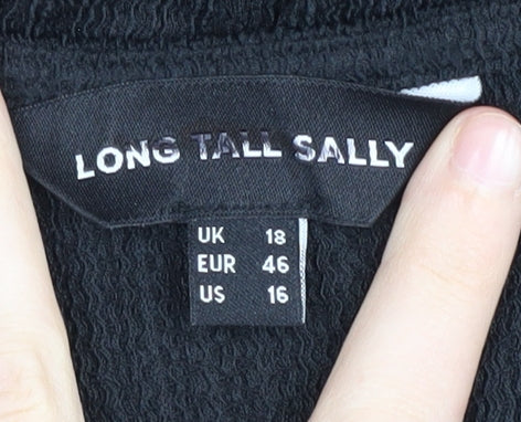 Long Tall Sally Black V-Neck Dress, Size 18