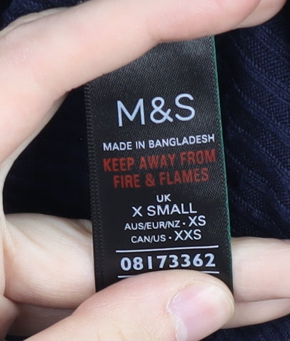 Womens UK Size XS Marks and Spencer Blue Cardigan Jumper