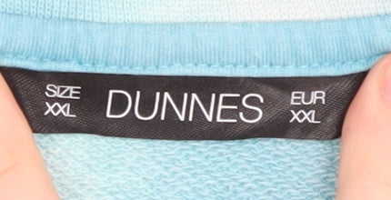 Dunnes Women's Blue Tie-Dye Pullover Sweatshirt 2XL