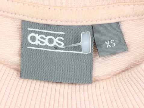 Womens UK Size XS ASOS Pink Pullover Sweatshirt