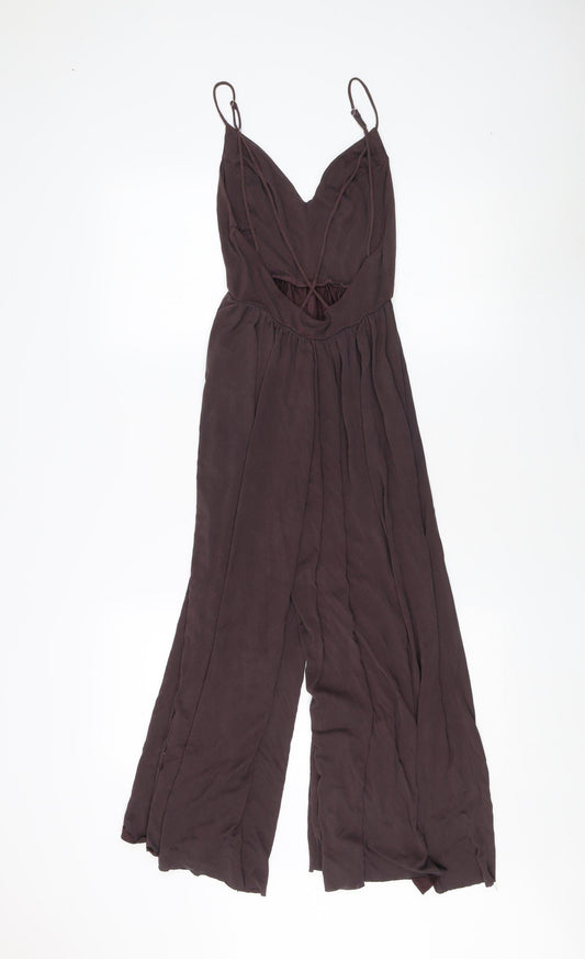 Urban Outfitters Women's Brown XS Wide-Leg Jumpsuit