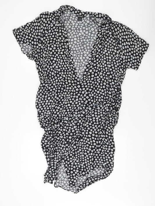 Womens UK Size XS Monki Black Wrap