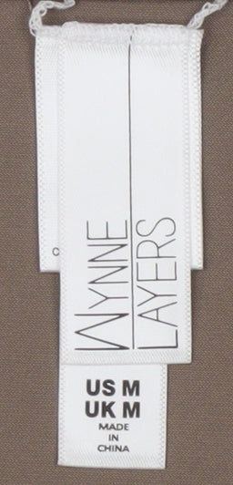 Brand and care label for Wynne Layers Beige Long Sleeve Tunic Blouse - Medium