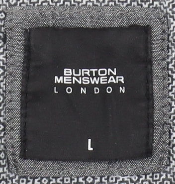 Burton Menswear Black Polo Shirt, Men's L, Regular Fit