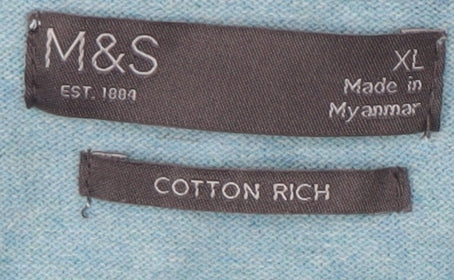 Marks and Spencer Men's Blue XL Polo Shirt