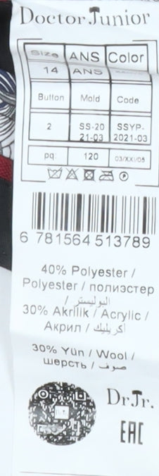 Close-up detail of Doctor Junior Teens Black Dress Pants, size 14