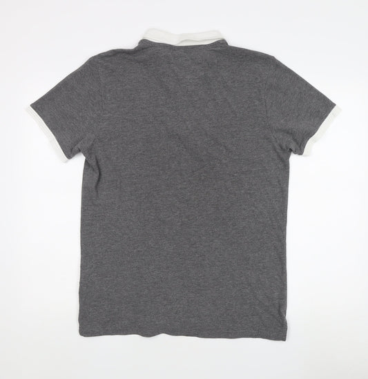 Peter Werth Men's Grey Polo Shirt Size L