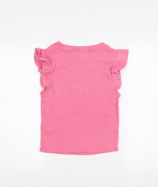 Womens UK Size M Zara Pink Basic T-Shirt
