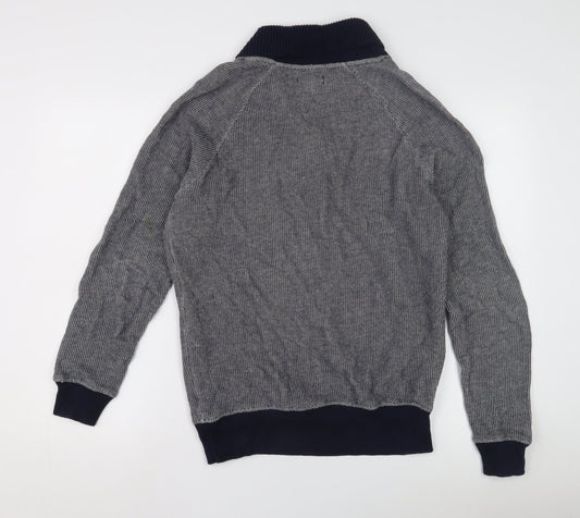 Zara Men's Grey Roll Neck Pullover Jumper Size L